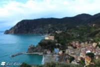 La vista di Monterosso dalla strada, Cinque Terre, Liguria